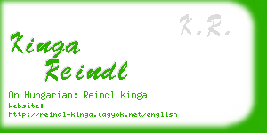 kinga reindl business card